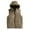 Khaki, variant on MELDVDIB Mens Quilted Puffer Vest Coat Fall Winter Solid Color Hooded Jacket Zip-Up Warm Padded Light Weight Outwear Tops with Pocket