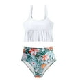 thumbnail image 4 of Bpmpbo Summer Women's Vintage Printed Swimsuit Sets Conservative Swimwear Women's Printed Beach Skirt Bikini Swimsuit on Clearance, 4 of 4
