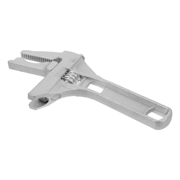 SKISUNO Heavy Duty Silver Basin Wrench Adjustable Spanner for Home Plumbing Faucet and Drain Repairs
