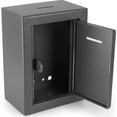thumbnail image 2 of Metal Donation Box Charity Steel Collection ballot Box Office Suggestion Box Secure Box With Front and top Slot Easy Wall Mount with pre drilled holes 8.5x6.5x4" Drop Box for Home and OfficeGray, 2 of 3