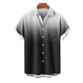 thumbnail image 3 of Oalirro Men's Casual Short Sleeve Cotton Button Up T Shirt under $10 Colorblock Collar Tops with Pocket, 3 of 5