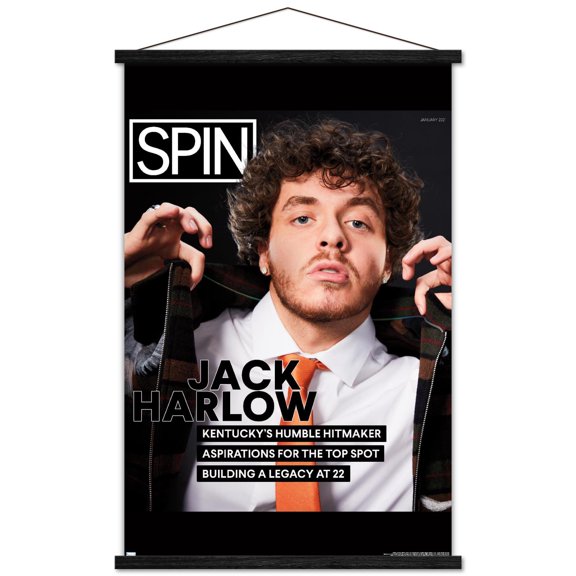 SPIN Magazine - Jack Harlow 21 Wall Poster with Magnetic Frame, 22.375" x 34"