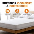 thumbnail image 2 of Cheer Collection Velvet Plush Waterproof Mattress Protector, 2 of 5