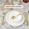 thumbnail image 3 of 50PCS Plastic Bowls with Gold Rim-12oz disposable Soup Bowls, Christmas Thanksgiving Premium Dessert Salad Bowl for Wedding/Party, 3 of 7