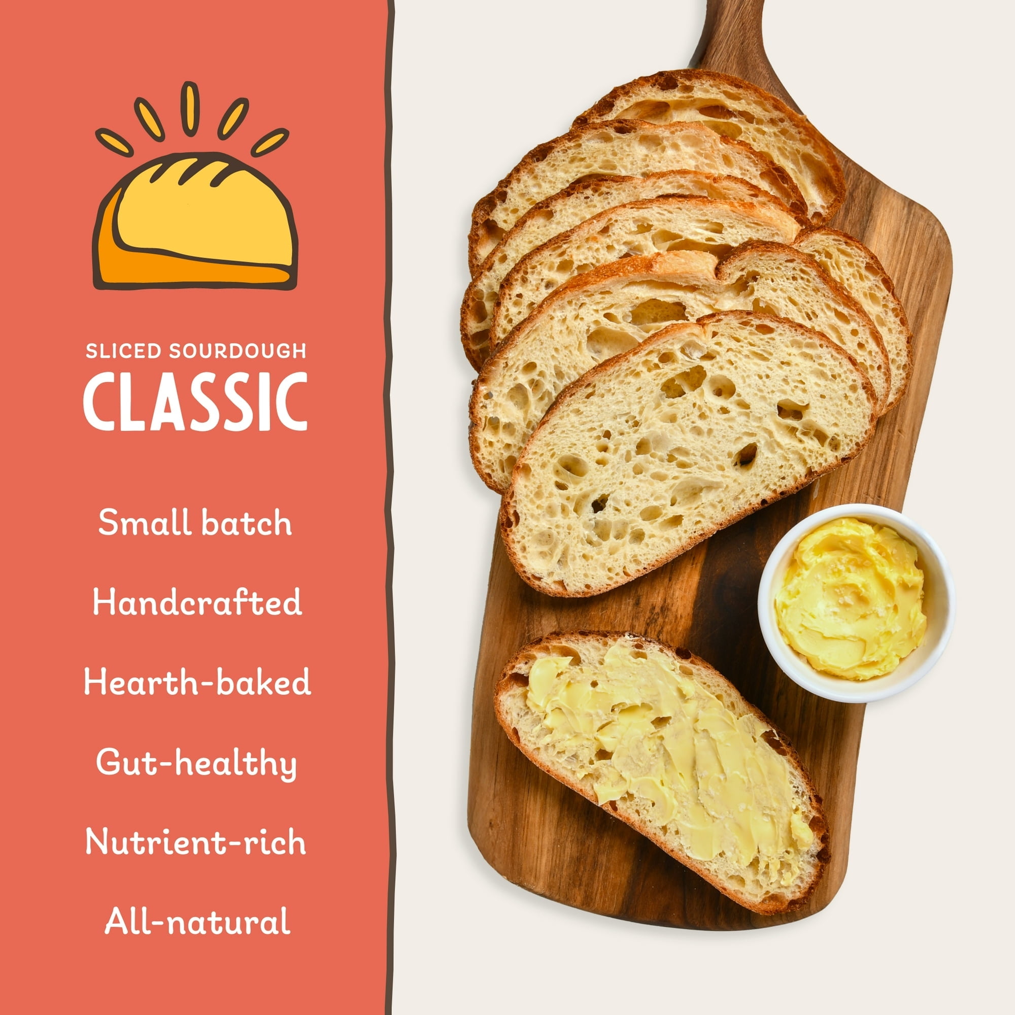 Essential Baking Classic Sliced Sourdough Bread, Non-GMO, 16 oz(Pack of 2)