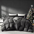 thumbnail image 2 of Grey Goose Feather Down Comforter Queen Size, Premium All Season Duvet Insert, 750+ Fill Power 1200TC Cotton Blend Fabric Hotel Style Comforter, 42 Oz Lightweight (90x90, Dark Grey), 2 of 9