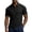 Black #011, variant on Mens Polo Shirts Textured Knit Stretchy Regular Fit Collared Golf Shirts, 2XL