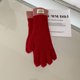 thumbnail image 1 of Guantes cálidos de punto de lana para otoño e invierno, para estudiantes, viajes de ocio, equitación, a prueba de frío, con cinco dedos unidos, 1 of 1