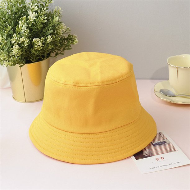 Gorro Pescador De algodón Anti-Uv/color sólido/transpirable/protector Solar/Casual Para playa/verano