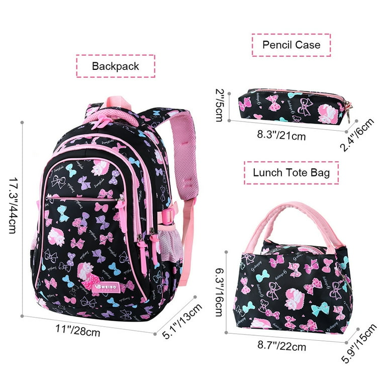 13.8 Inches/35cm 3pcs Kids Backpack Set: School Bag, Lunch Box And Pencil  Case. Suitable For Travel, Camping, Casual, Cartoon Backpack With Padded  Back And Adjustable Straps, Fashionable Printed Design