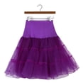 thumbnail image 4 of YUEJUIR Tutus Womens High Waist Pleated Short Skirt Adult Tutu Dancing Skirt Tulle Skirts for Women Blue Tutu Adult Tutu (Purple,XL), 4 of 5