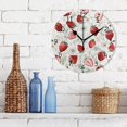 thumbnail image 6 of Strawberries Flowers Herbs Diasies Round Wall Clock Silent Analog Battery Operated Gold Pointer Home Decor 9.84" Diameter, 6 of 11