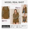 thumbnail image 4 of Sudadera SHEWIN Chaqueta extragrande con capucha y botones marrón 2XL, 4 of 5