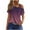 Purple, variant on ABATAB Off One Shoulder Tops for Women Summer Short Sleeve Gradient T-Shirts Dressy Casual Lightweight Trendy Shirt Blouses