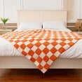 thumbnail image 3 of Checkerboard Grid Throw Blanket Super Soft Lightweight Warm Barefoot Fluffy Sofa Chenille Blanket for Bed Couch 50x60 Inches(Burnt Orange), 3 of 3