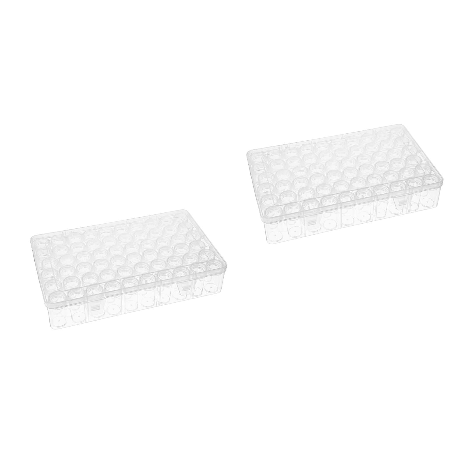 OUNONA Raindrops 2 Sets Small Parts Organizer Box for Loose Beads Multi grids Beads Storage Case