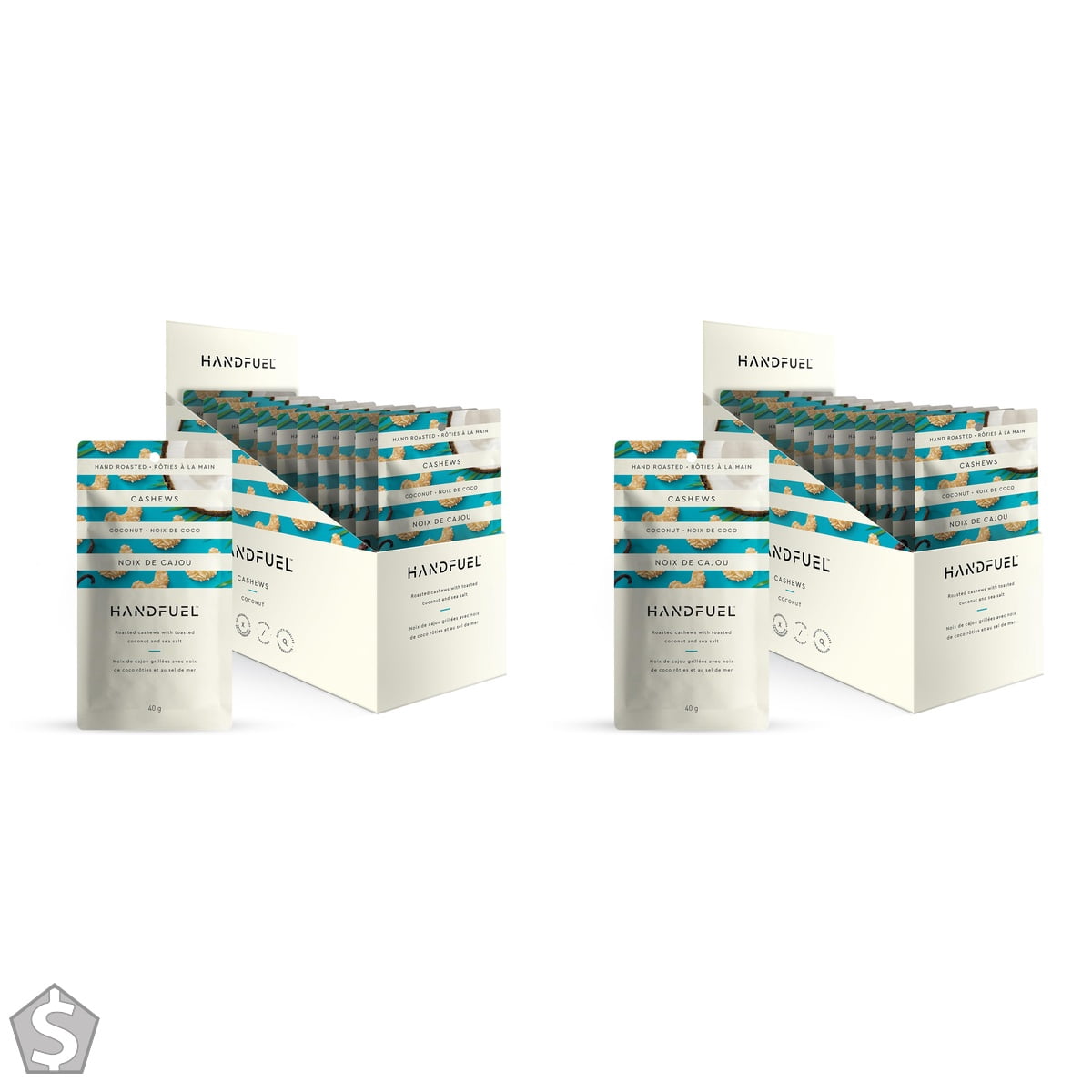 Handfuel Coconut Cashews, Hand Roasted Salted Cashews, 4g of Protein ...