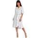 thumbnail image 5 of Vestido de lino Roman Fashion /Juvenil, 1076 (Blanco) blanco G Roman Fashion V-ST-1076-BLANCO, 5 of 6