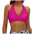thumbnail image 1 of Lixiuxyad Haut de Bikini Rehausseur pour Femmes, Rouge, 1 of 5