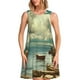 thumbnail image 1 of Balery Serene Coastal Blue Sky Vestidos de verano para mujer con estampado: vestido holgado sin mangas, vestido playero informal y cómodo para días calurosos., 1 of 7