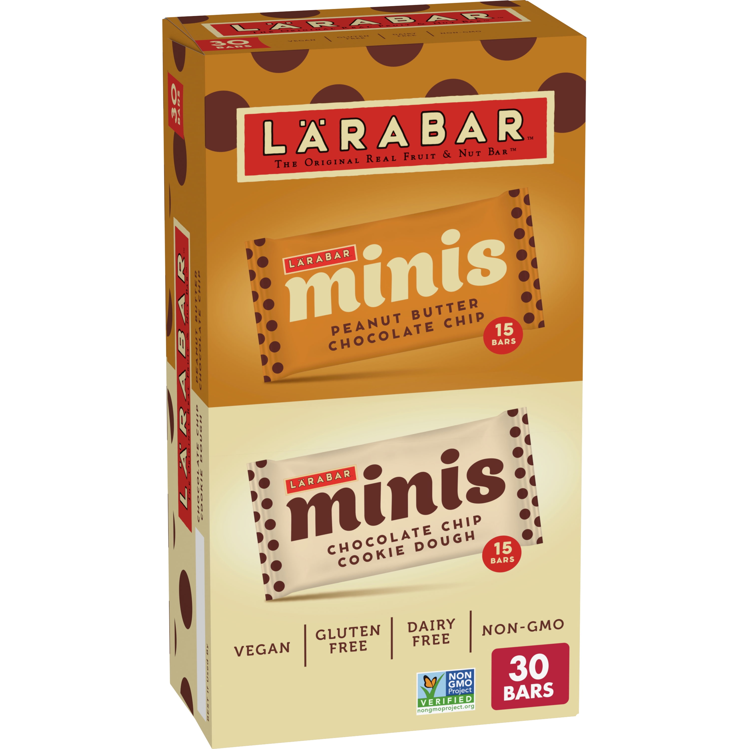 Larabar Chocolate Mini Bars Variety Pack, Gluten Free Vegan Fruit & Nut Bars, 30 ct