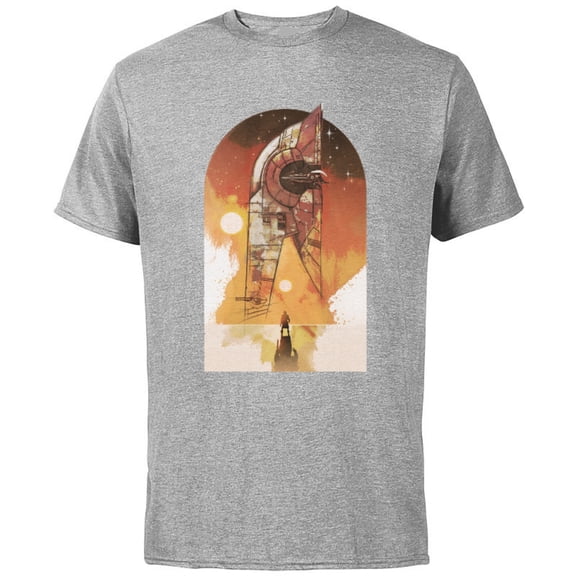 Star Wars The Book of Boba Fett Ship Tatooine - Short Sleeve Cotton T-Shirt for Adults - Customized-Athletic Heather