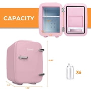 Caynel Portable Thermoelectric 4 Liter Mini Fridge, Pink