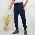 thumbnail image 2 of Men's Elastic Waist Pants for Men Solid Casual Trousers with Pockets Long Pants M 3Xl, 2 of 4