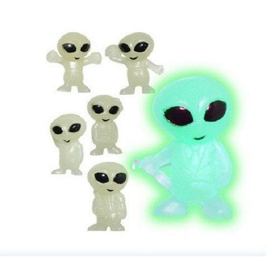 Tiny Glow in the Dark Aliens Lot of 20
