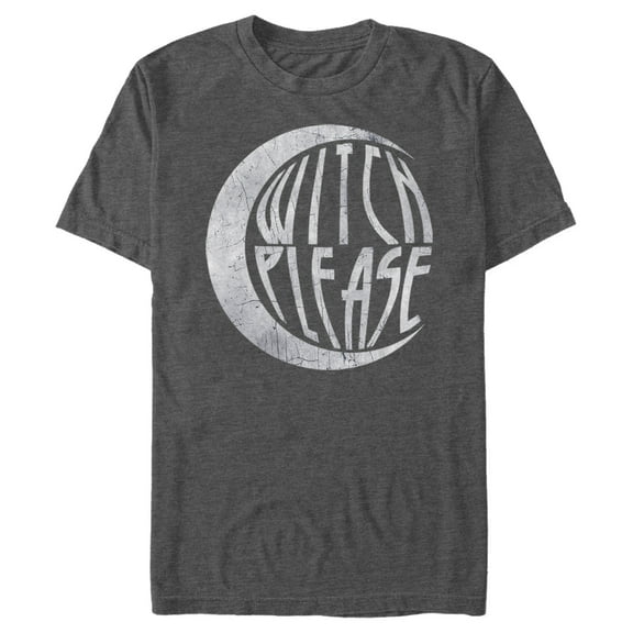 Men's CHIN UP Halloween Witch Please Graphic Tee Charcoal Heather X Large