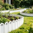 thumbnail image 1 of 5 Pack Plastic Garden Picket Fence, Modular Lawn Flowerbed Border Edging, Wind Rain Resistant Space Divider for Yard Plant Landscape Outdoor Decorative Boundary Setting, 1 of 6