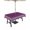 Dark Purple, variant on Beige Geometric Outdoor Tablecloth with Umbrella Hole, Brown Greek Key Design Burlap Modern Art Waterproof Outdoor Table Cover, Patio Tablecloths for Party Picnic Camping, Rectangle 52"x70"