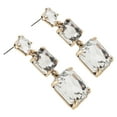 thumbnail image 3 of Aretes cuadrados geométricos exagerados LHCER Pendientes geométricos para fiestas navideas, 3 of 8