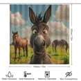 thumbnail image 2 of Happy Donkey 4 Piece Decor Shower Curtains Sets Non-Slip Rugs And Toilet Mat Lid Rug Accessories Funny Donkey Gifts Waterproof Durable Bathroom Decor Shower for Bathtub Decor, 2 of 8