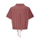 thumbnail image 5 of Vestidos Casuales Para Mujer, Blusas De Mujer De Moda Blusa corta de lino con solapa y botones sueltos para mujer, ropa de trabajo de verano, 5 of 6