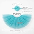 thumbnail image 3 of SHENGXINY Porch Goose Outfit, Fluffy Tulle Tutu with Small Floral Headband for Lawn Patio Yard Home Decorations Blue 23 in, 3 of 6