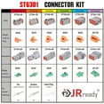 thumbnail image 2 of JRready 104 PCS Deutsch Connector Kit,2/3/4/6/8/12 Pin Waterproof Automotive Electrical Connectors,Size 16 Stamped Contact Wire Gauge 14-18 AWG for Motorcycle,Truck, Car, 2 of 8