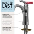 thumbnail image 3 of Delta Arvo Chrome Bathroom Faucet 1 Hole, Single Hole Bathroom Sink Faucet for Vanity, Push-Pop Drain Assembly, Chrome, 3 of 8
