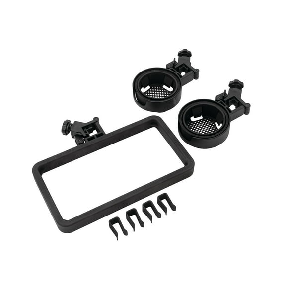 Ozark Trail canopy accessory combo pack, plastic, black, includes cup holders and trash bag holder, fits most outdoor canopies