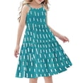thumbnail image 2 of Nmnitkp Girl Dresses Short Sleeve Dresses Boho Summer Cotton Casual Skater Swing Twirly Sundress & Girl Dress Green,7 Years, 2 of 7
