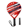 thumbnail image 3 of S SERENABLE Padel Racket Comfortable Grip Paddle Tennis Racquet for Gym Matches Teenager Red, 3 of 9