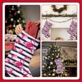 thumbnail image 7 of Salouo Dark Blue Stripes and Flamingos Print Christmas Decorations Stockings 1 Pack 18'' Xmas Stockings Holiday Stocking Personalized Farmhouse Decor for Home Family Party Tree, 7 of 7