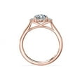 thumbnail image 2 of 0.70 Carat Excellent Round Cut Natural Diamond Beautiful Halo Bridal Ring for Bride Solid 14K Rose Gold Size 5, 2 of 8