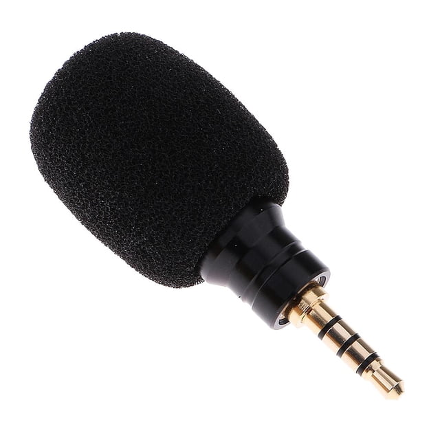 Micrófono de 3.5 Mm para Teléfono Móvil Baoblaze Micrófono de teléfono móvil negro
