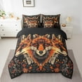 thumbnail image 2 of Erosebridal Gold Fox Bedding Sets Twin Size, Jungle Floral Comforter Sets with Sheets, Woodland Wildlife Decor, Reversible 7 Pieces, 2 of 5