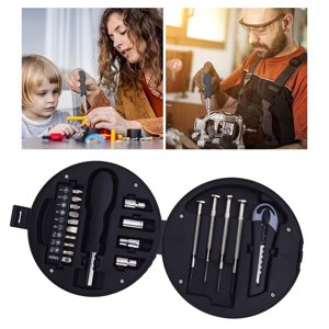 Ensemble de matériel de maison en forme de pneus, multifuncitonal 20Pcs Ensemble d'outils en acier au carbone pour l'entretien électronique