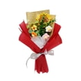 thumbnail image 4 of Ramo de punto de ganchillo hecho a mano, ramo de mesa, centro de mesa, flor de punto, margarita Rojo, 4 of 9