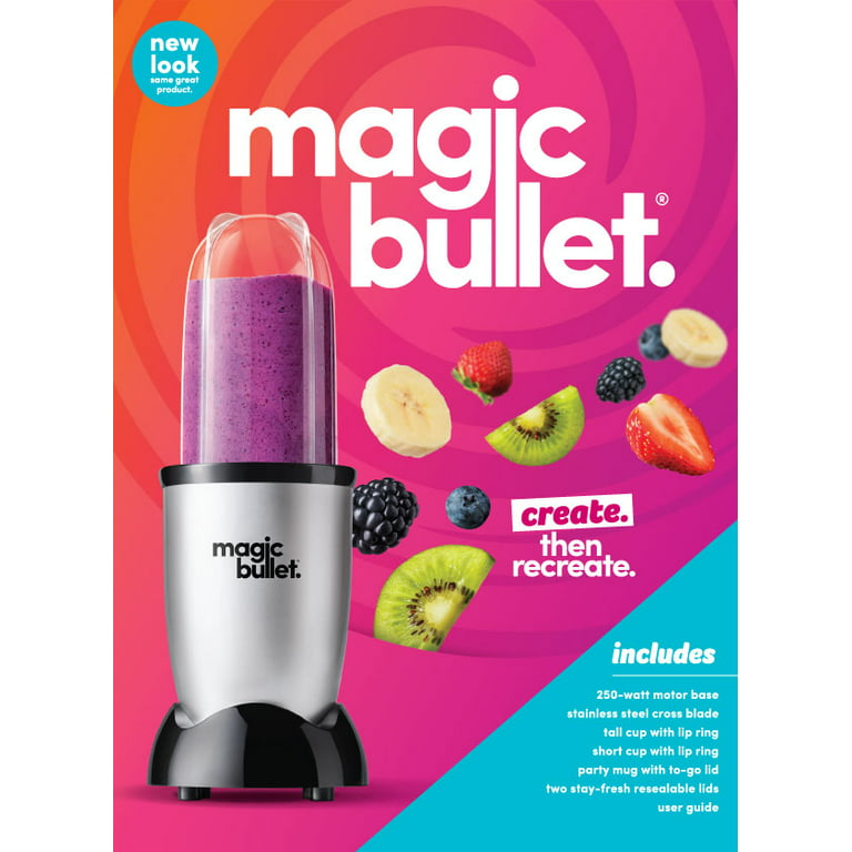 The Magic Bullet 11 Piece Set Blender & Mixer, Small, Silver, Brand New  Ninja
