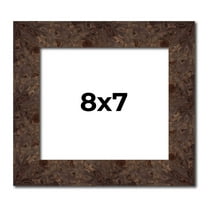 8x7 Frame Brown Burl Real Wood Picture Frame Width 1.625 Inches | Interior Frame Depth 0.5 Inches |