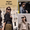 thumbnail image 4 of Gafas de sol mosanana cuadradas oversize para mujer en negro demi, 4 of 7